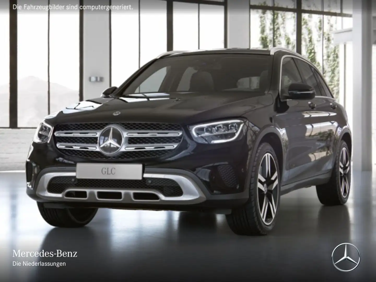 Mercedes-Benz GLC 220 d 4M AHK+LED+KAMERA+SPUR+TOTW+KEYLESS+9G Schwarz - 2