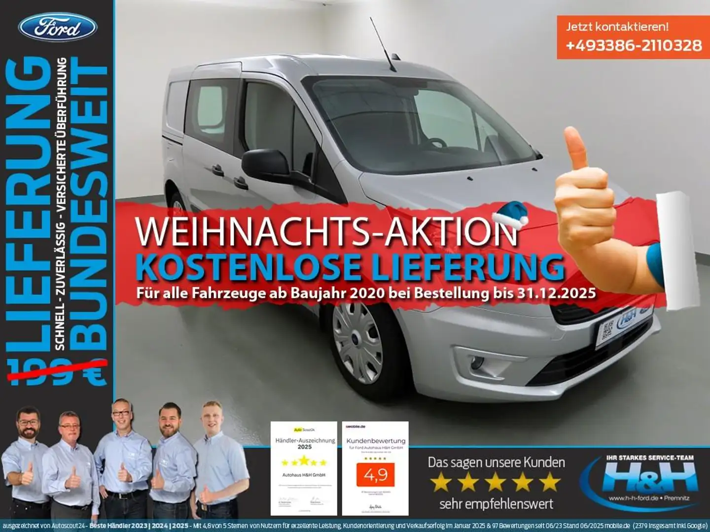 Ford Transit Connect 1.5 Trend 230 L2 PPS+Tempomat Ezüst - 1