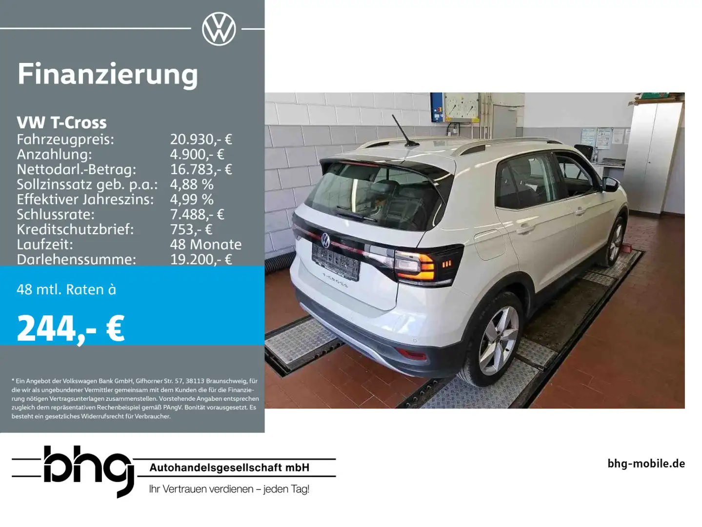 Volkswagen T-Cross 1.0 TSI OPF Style Navi AppConnect DAB+ L Grijs - 1