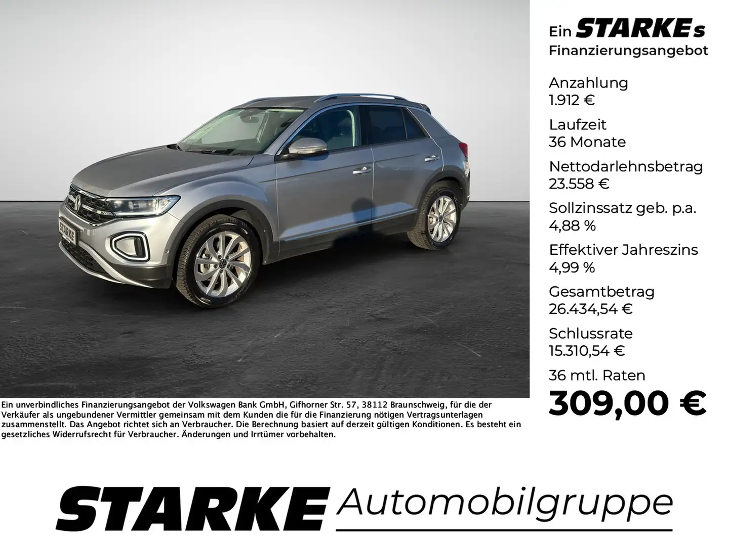Volkswagen T-Roc 1.5 TSI DSG Style Zilver - 1