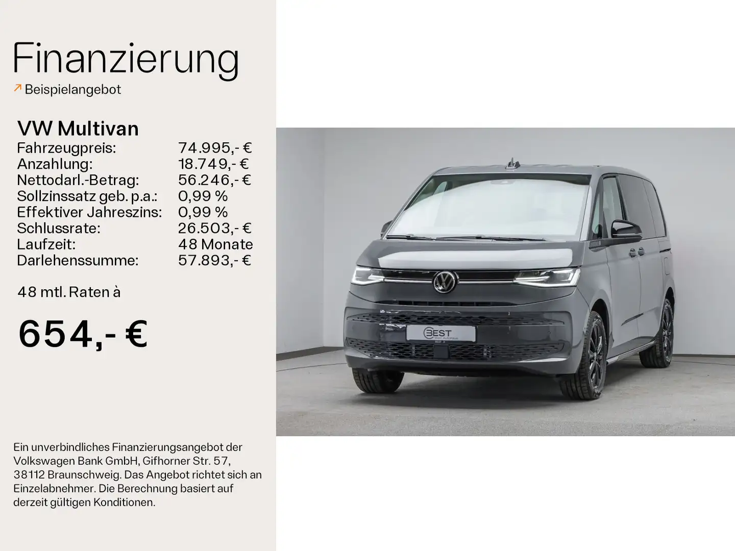 Volkswagen T7 Multivan Life 1.5 TSI eHybrid 4MOTION*DSG*KLIMA* Gris - 2