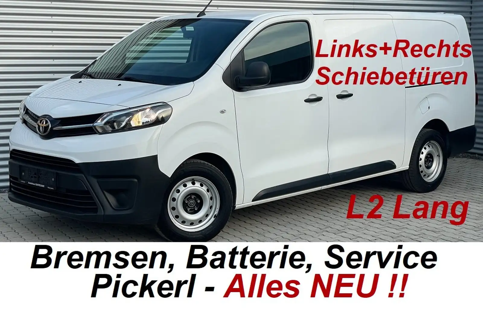 Toyota Proace Proace Kasten Lang 2.0, Beidseitig Schiebetüren Weiß - 1