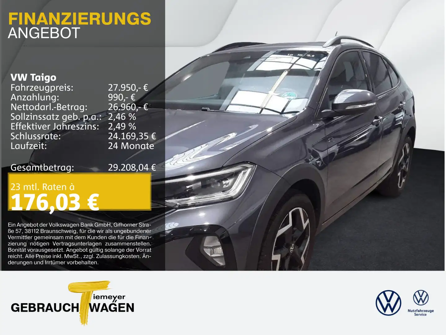 Volkswagen Taigo 1.5 TSI DSG R-LINE IQ.LIGHT KAMERA LM17 AH Grijs - 1