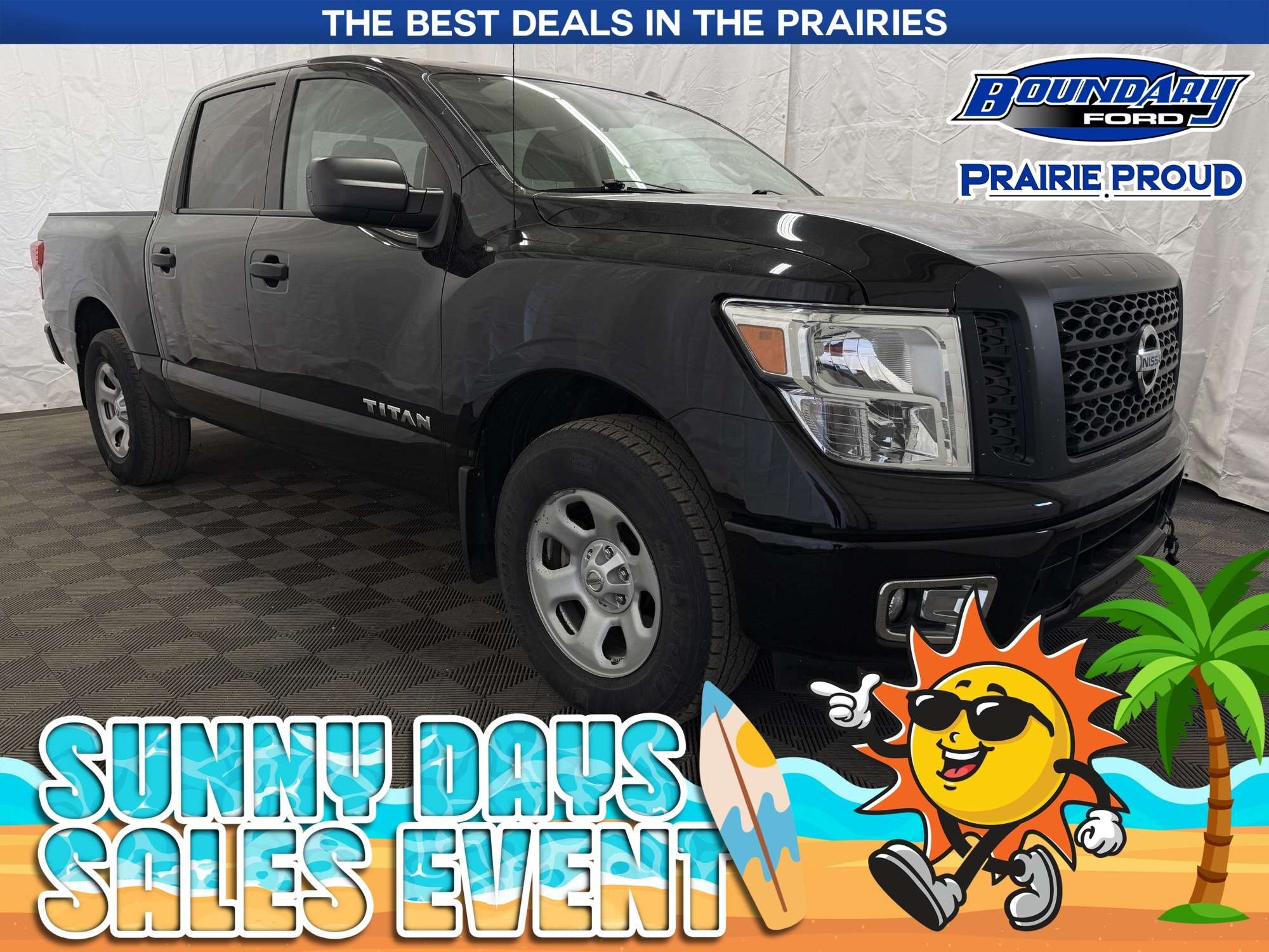 Black 2019 Nissan Titan Pickup Truck Four-Wheel Drive 7-Speed Automatic