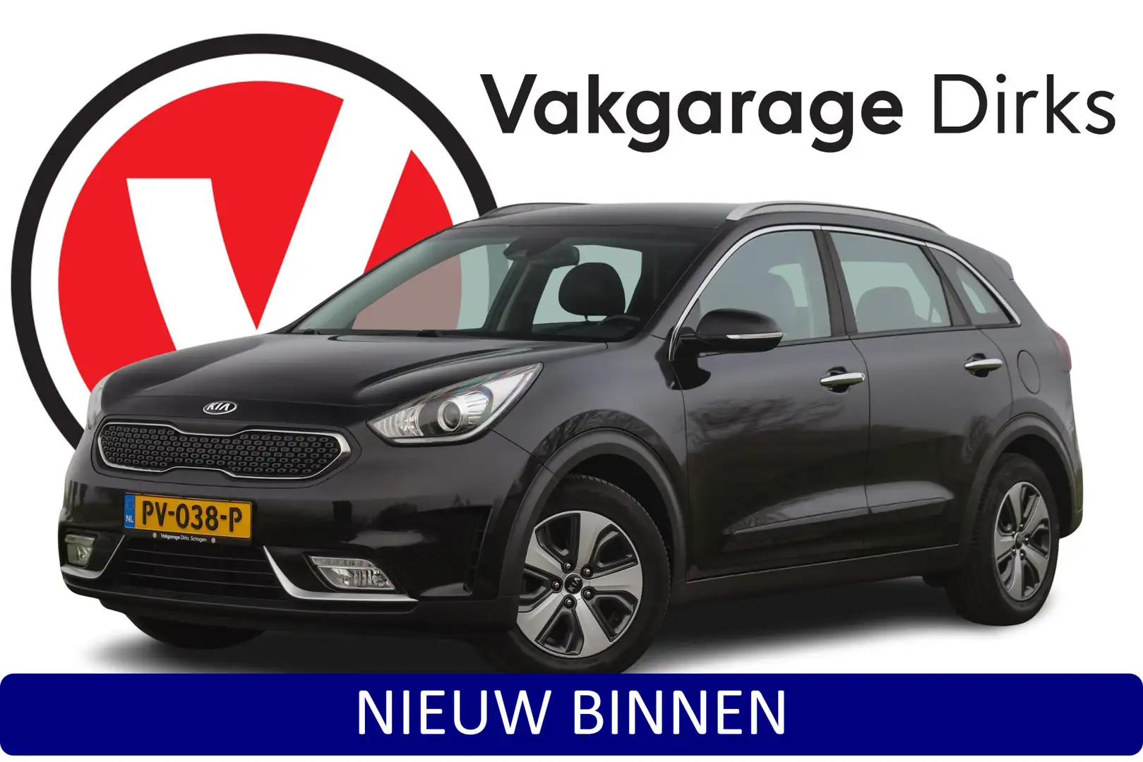 Kia Niro 1.6 GDi Hybrid DynamicLine ✅ Carplay ✅ Camera ✅ Na Schwarz - 1