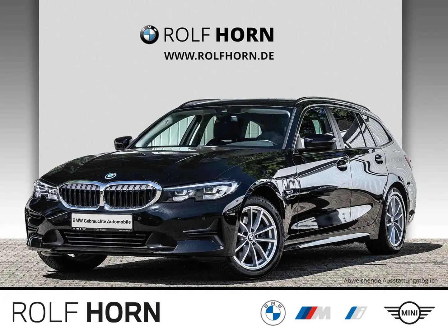 BMW 320 e Touring Aut. Sportsitze PDC Navi LED Klima. Schwarz - 1