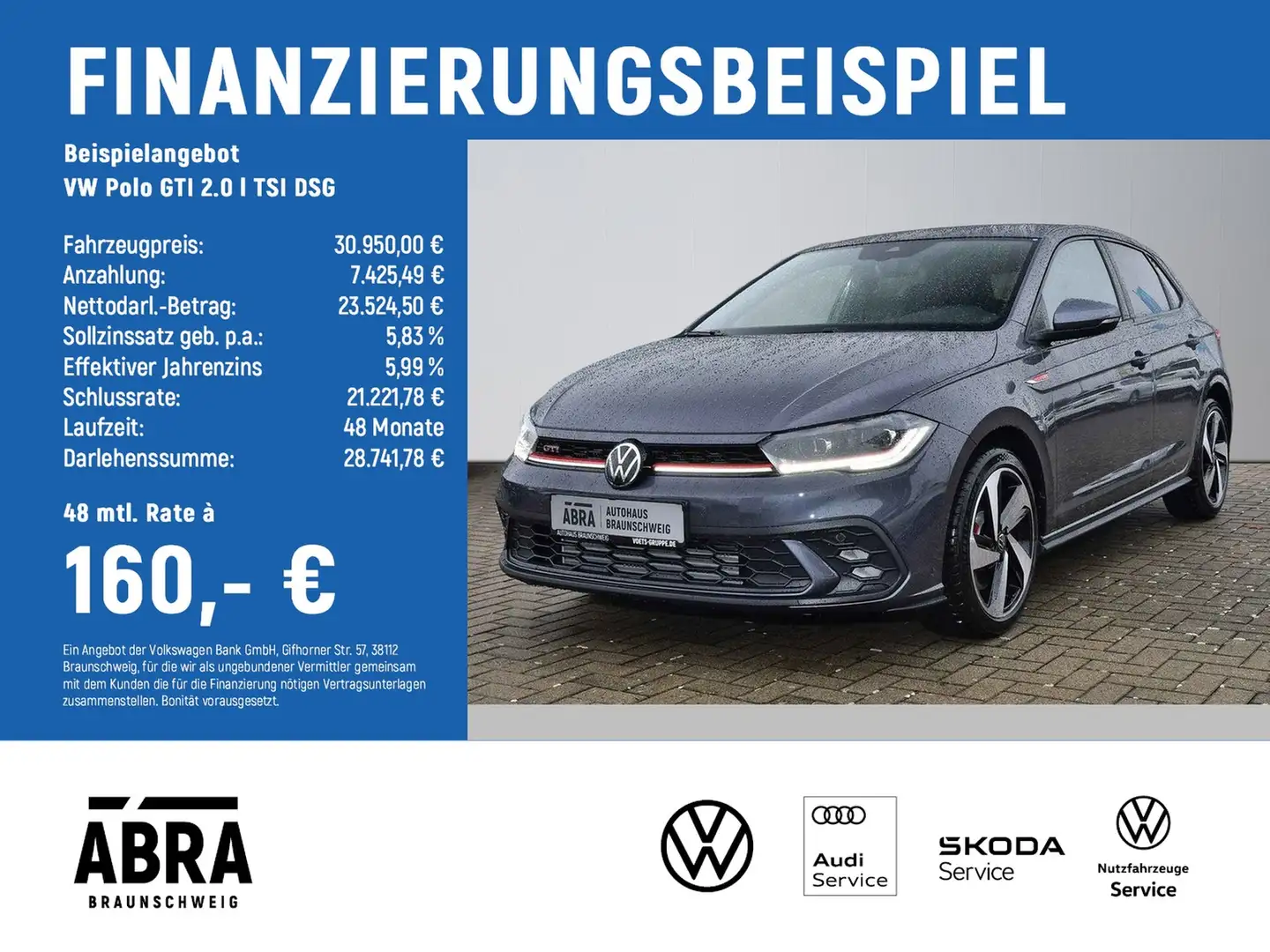 Volkswagen Polo GTI 2.0 l TSI DSG CAM+GRA+SHZ Grau - 2