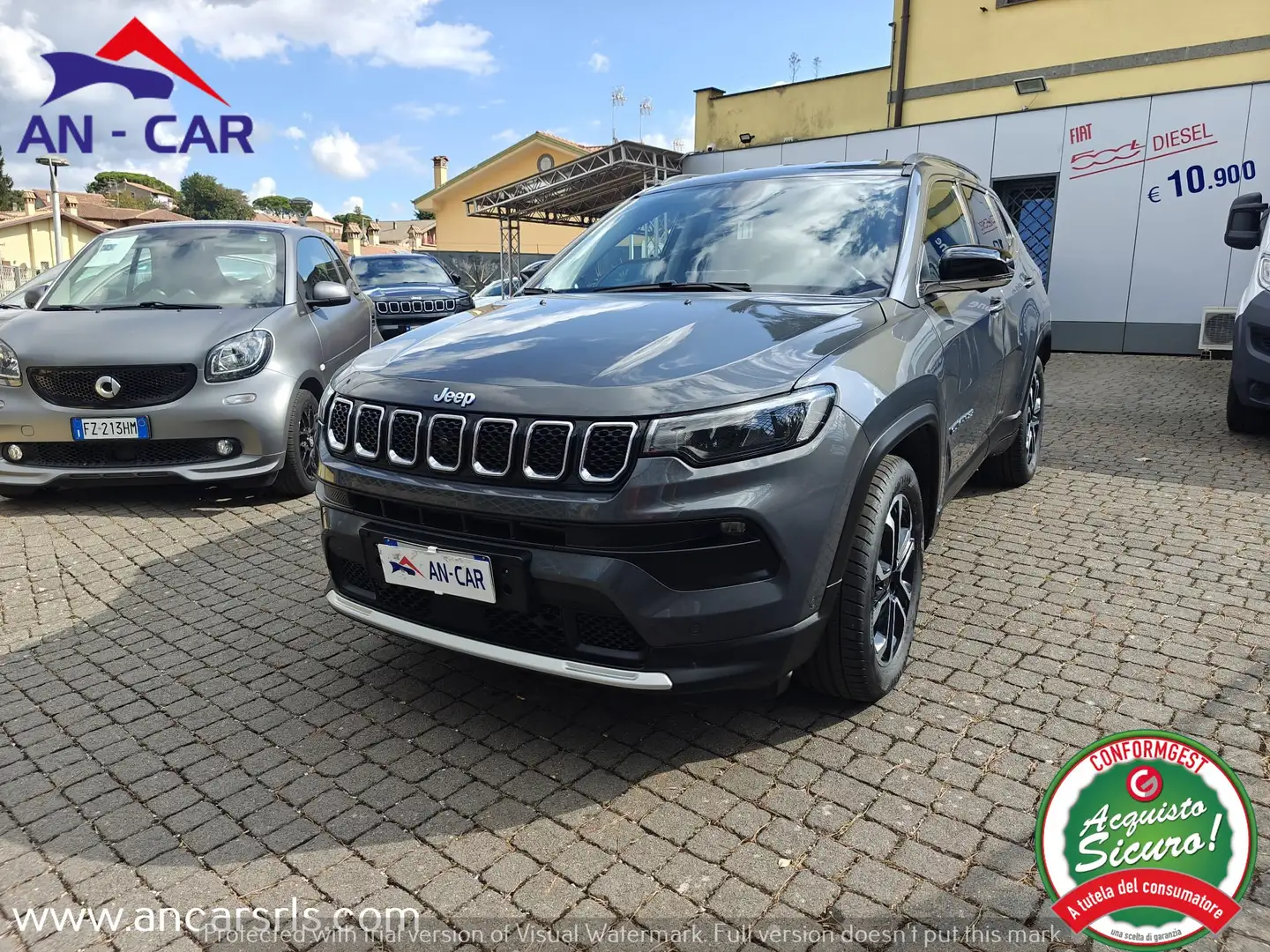 Jeep Compass 1.3 turbo phev Limited 4xe - P.Elettrico - 360° Gris - 1