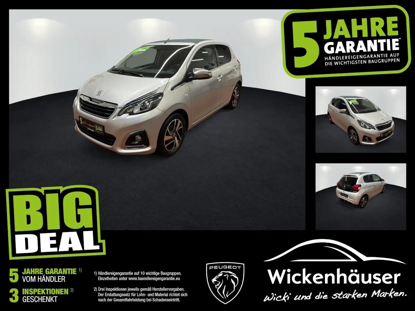 Peugeot 108 TOP! Collection SHZ+Faltdach+CarPlay+ Argento - 1