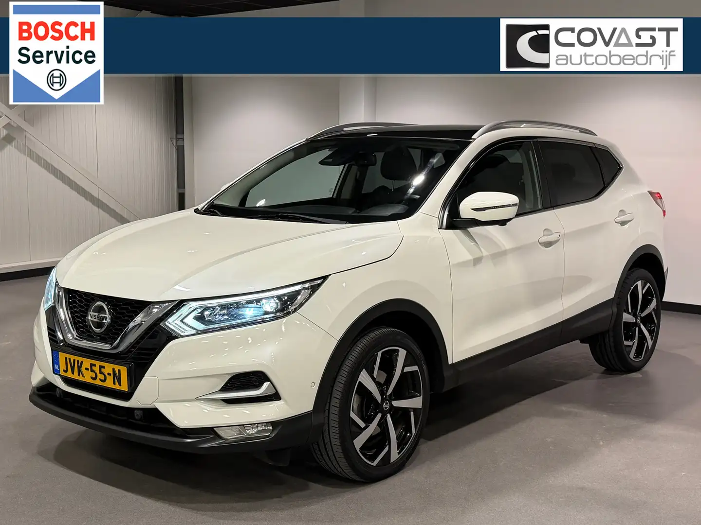 Nissan Qashqai 1.3 DIG-T Tekna Navigatie|Camera|Pano-dak|Stoelver Blanc - 1
