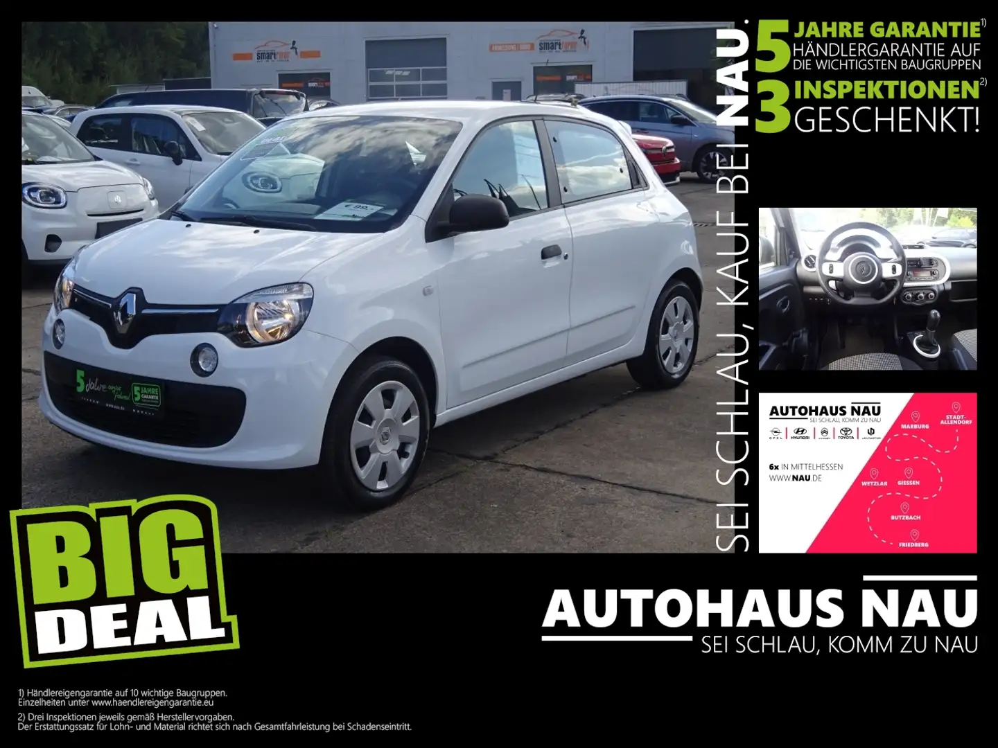 Renault Twingo 1.0 BIG DEAL Inspektionspaket! Weiß - 1