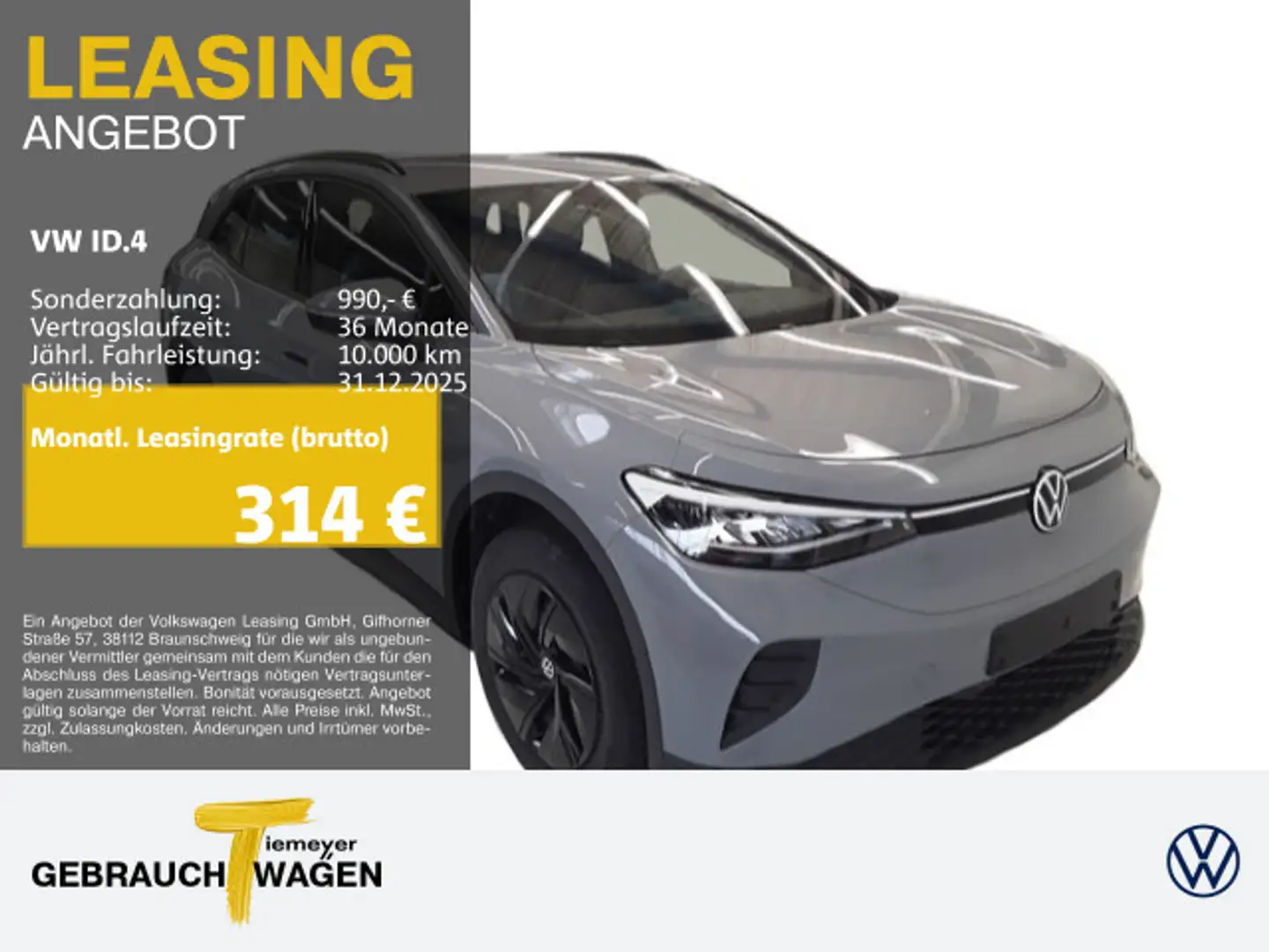 Volkswagen ID.4 PURE PDC CLIMATRONIC ACC LED Grau - 1