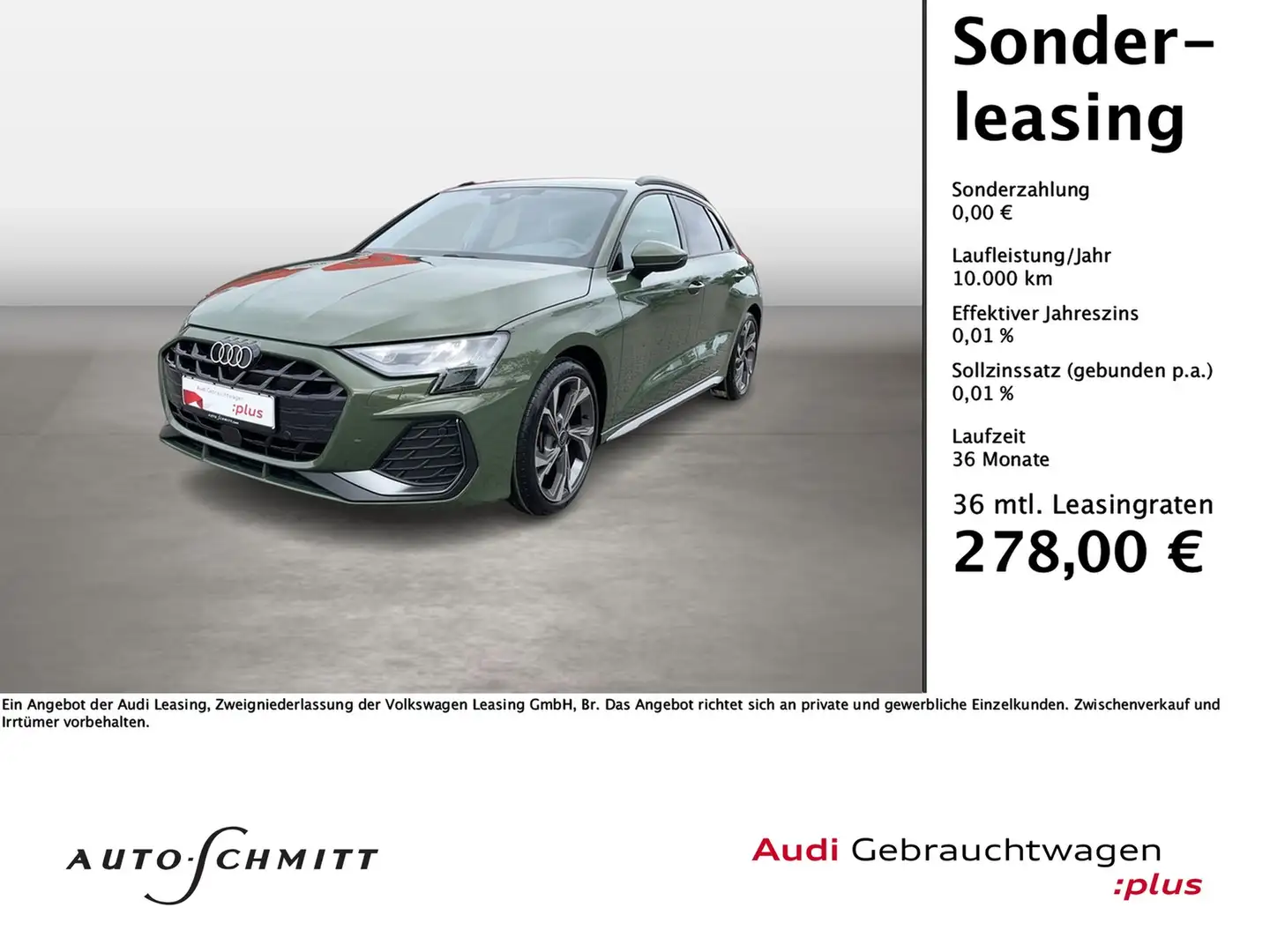 Audi A3 Sportback 30 TFSI S line SONOS Navi Assistenzpa... Verde - 1