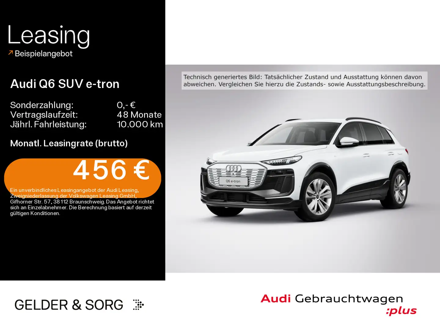 Audi Q6 e-tron S line 0,25%*ACC*360°*CarPlay* Weiß - 1