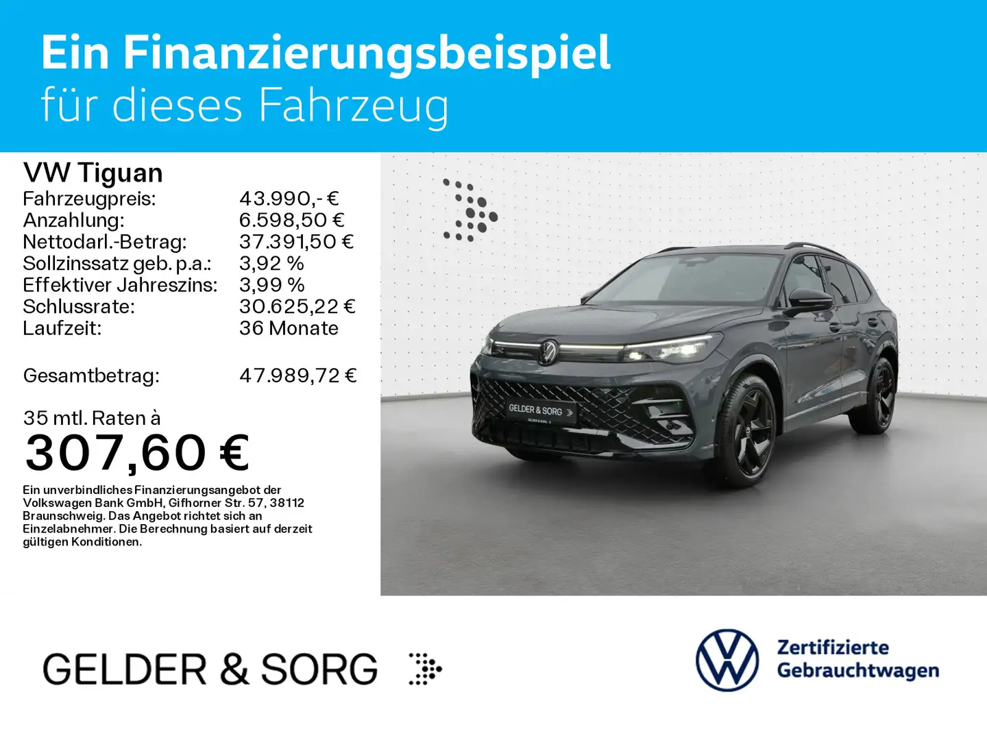 Volkswagen Tiguan 2.0 TDI R-Line 19Zol*Massage*HuD*Pan*AHK* Gris - 2