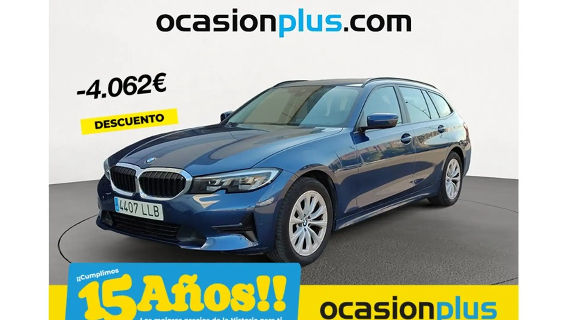 BMW 320 320dA Touring Bleu - 1