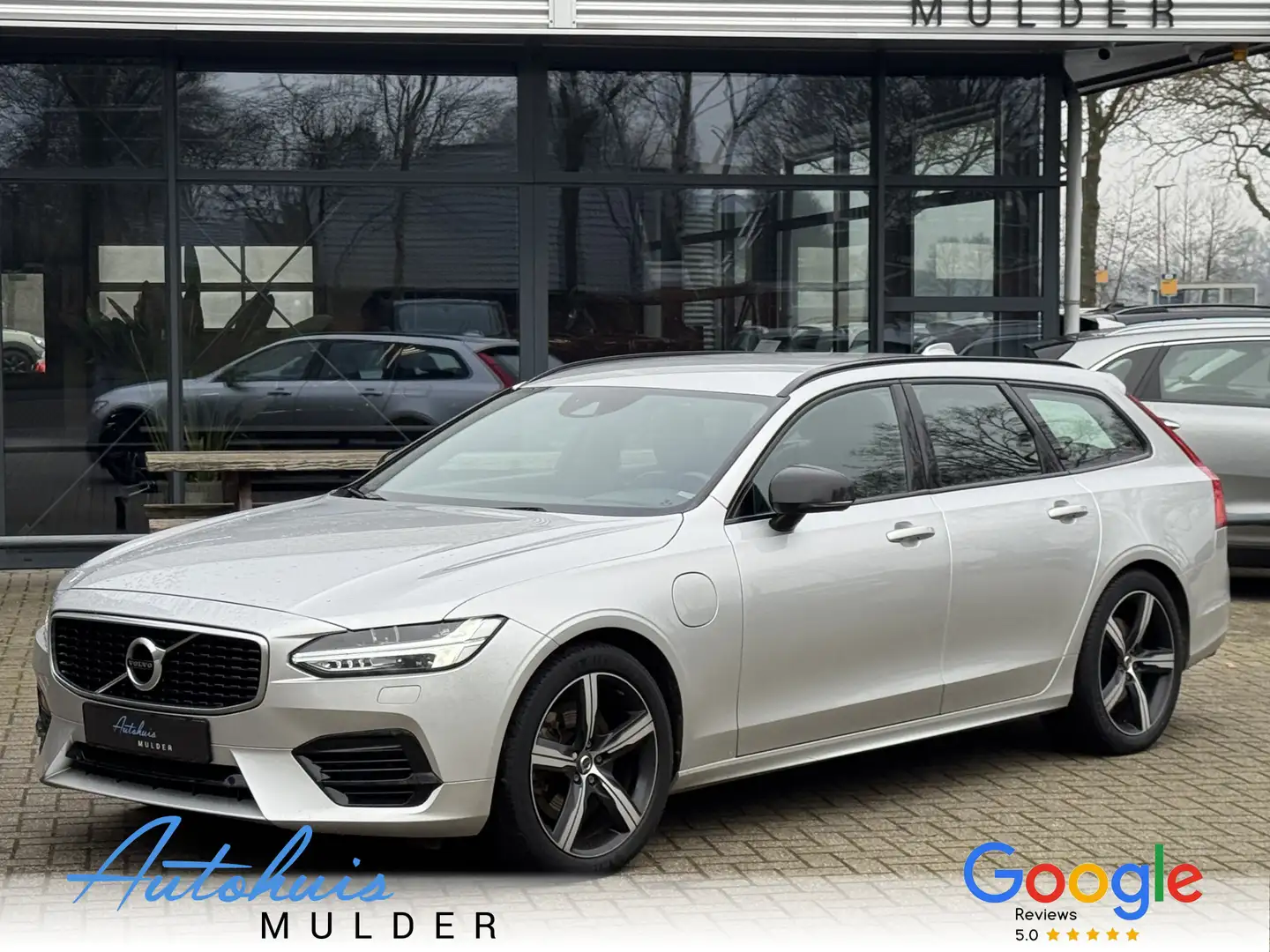 Volvo V90 2.0 T8 AWD R-Design Leder/Keyless/Trekhaak/Led/Sto Grijs - 1