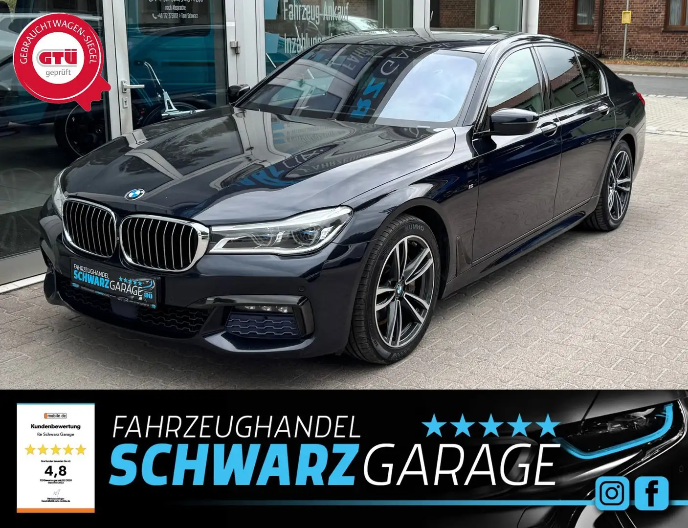 BMW 750 7 Lim 750 d xDrive*HUD*M Paket* Noir - 1