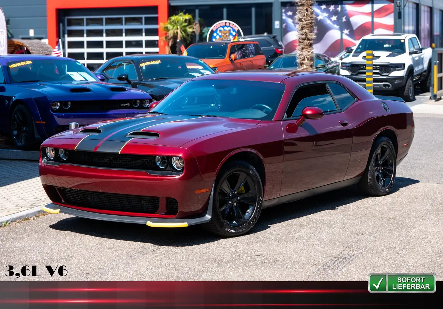 Dodge Challenger 3,6l SXT,Carplay,Rückfahrkamera Rosso - 1