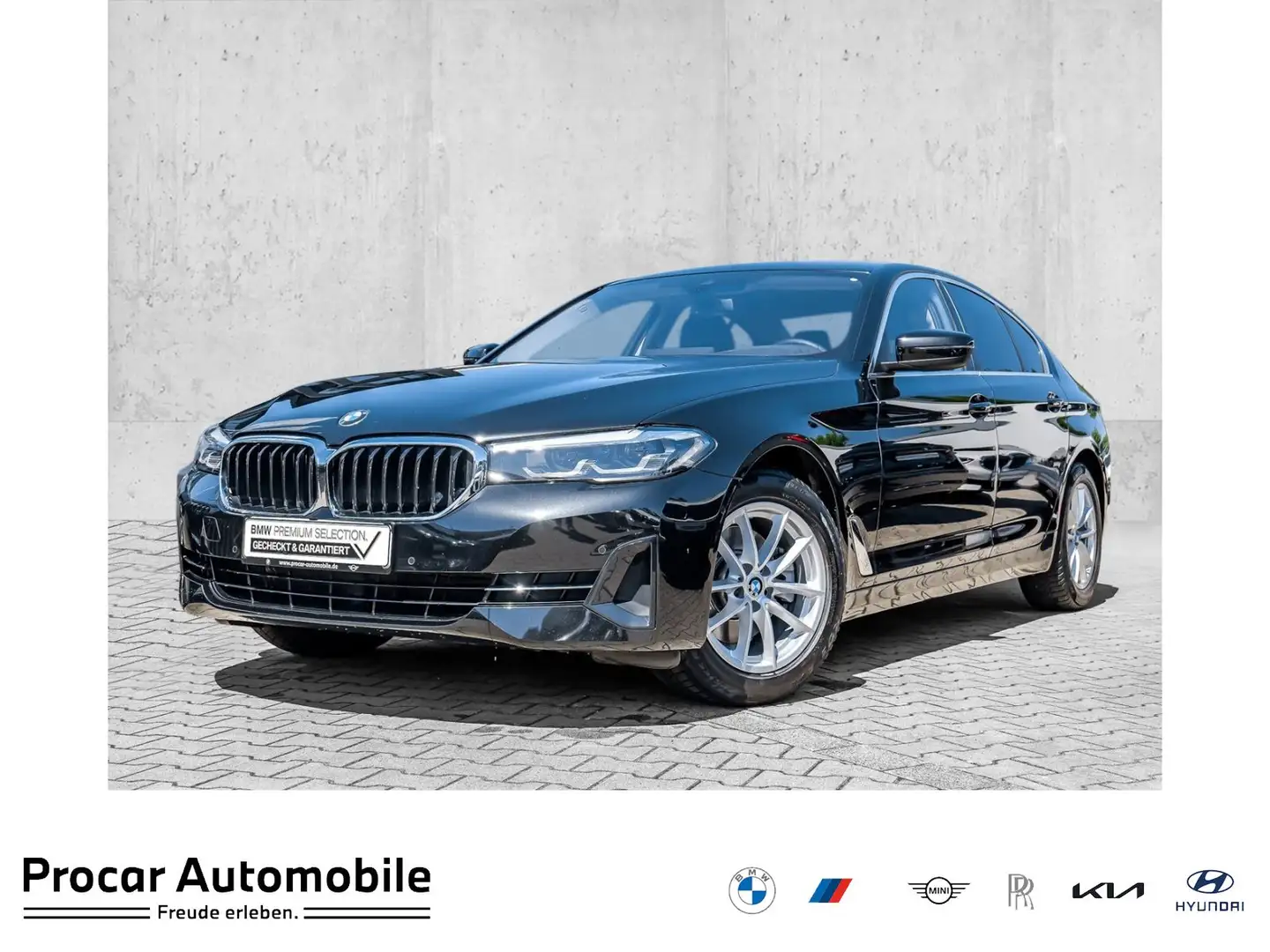 BMW 520 d A HUD RFK NAVI LED PDC V+H DAB Parkass. LM Schwarz - 1