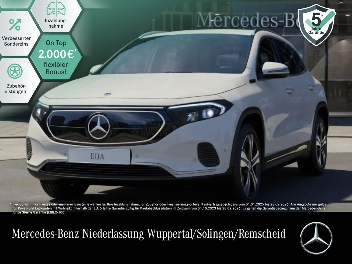 Mercedes-Benz EQA 300 4M ELECTRICART+PLUS-PAKET+KAMERA+KEYLESS Weiß - 1