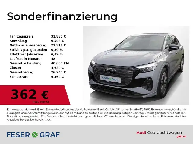 Audi Q4 e-tron Sportback 40 S Line Int Navi,LED,Sitzhzg,Kamera,19
