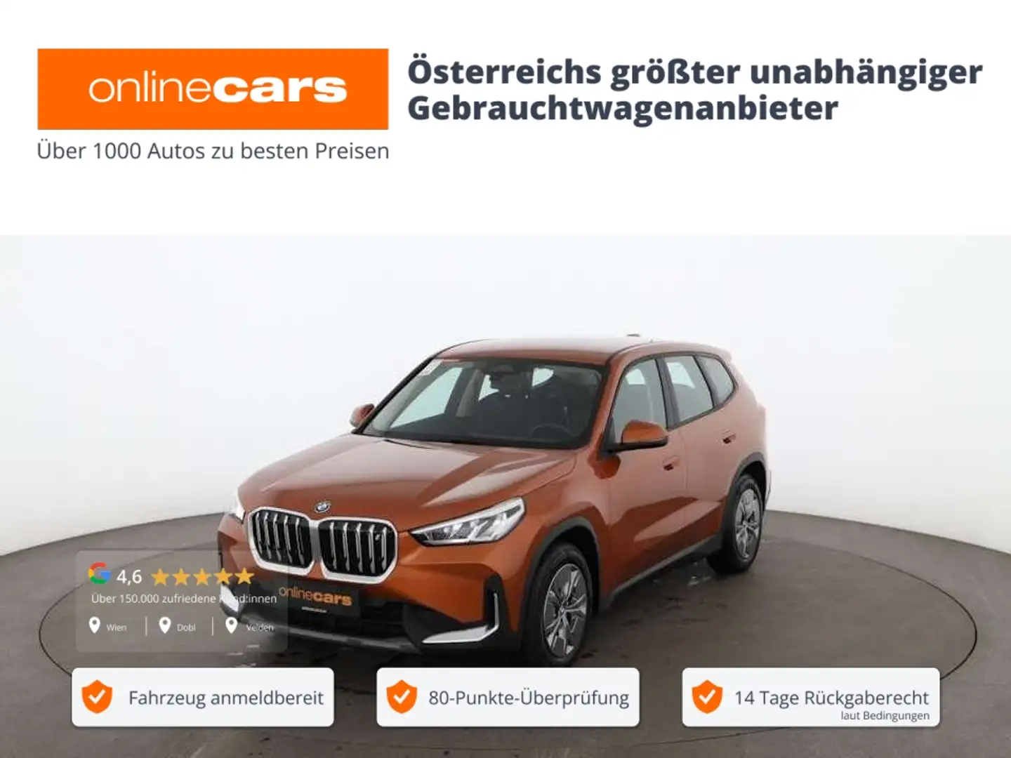 BMW iX1 xDrive30 65kWh Aut LED NAVI LEDER R-CAM TEMP Orange - 1
