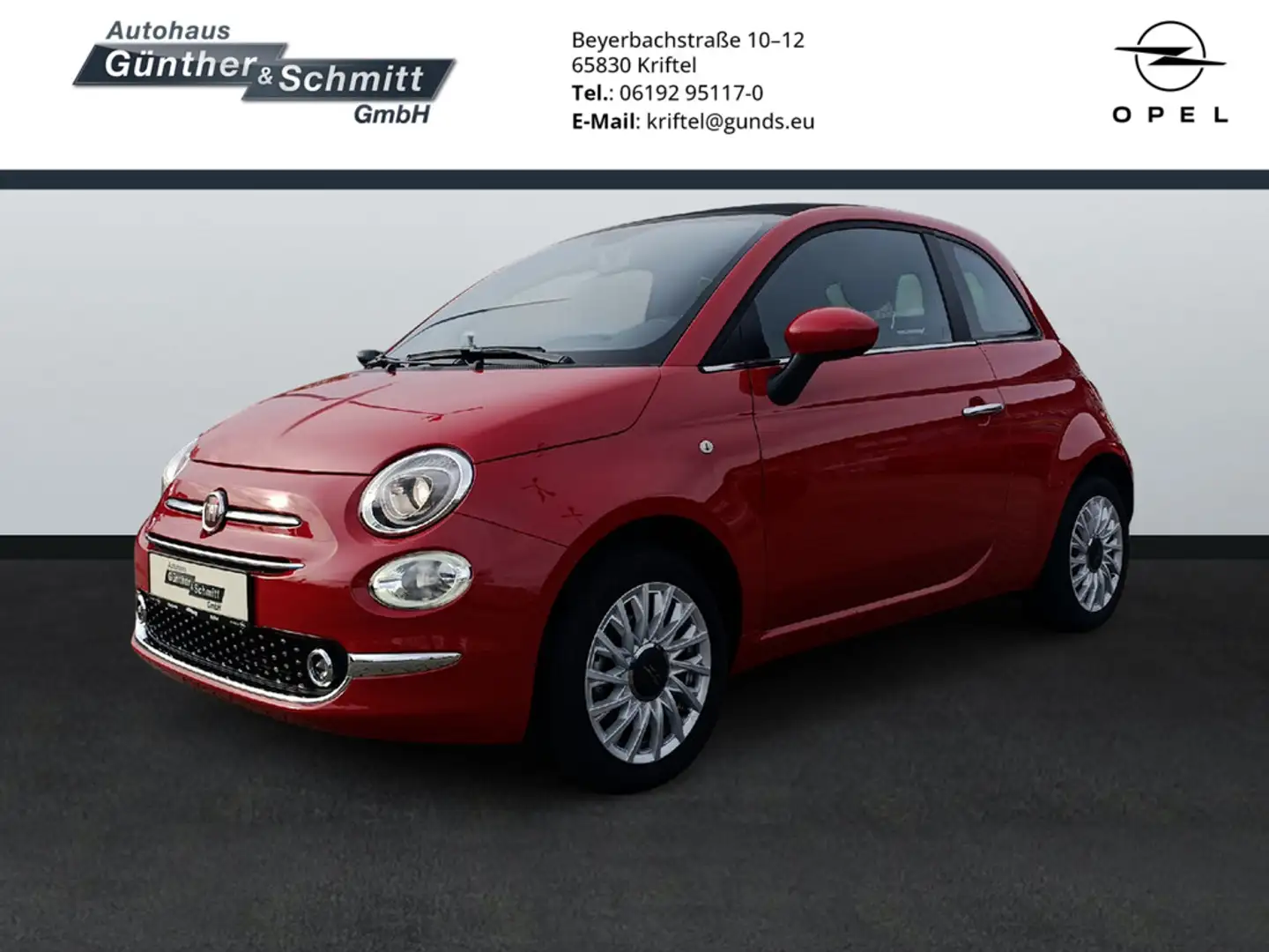 Fiat 500 C 1.0 Basis PDC Rouge - 1
