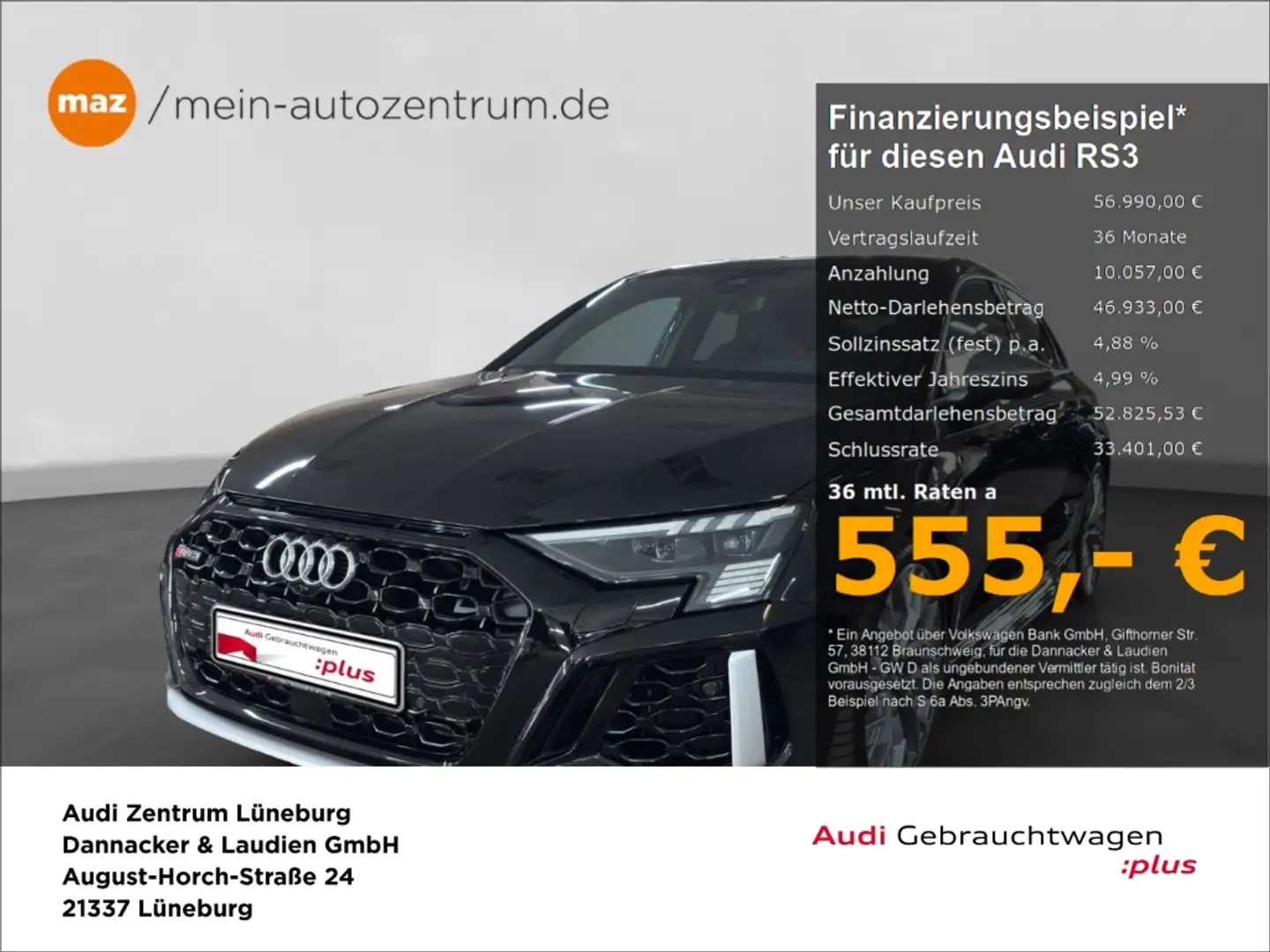 Audi RS3 2.5 TFSI quattro Sportback Alu Matrix-LED ACC Pano Schwarz - 1