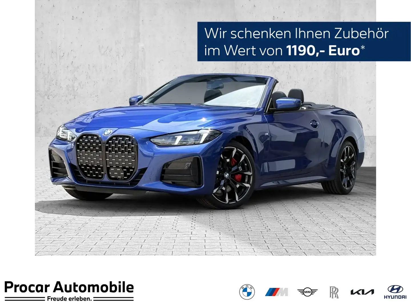 BMW 430 i xDrive Cabrio M Sport DA Prof. PA+ H/K 19" Albastru - 1