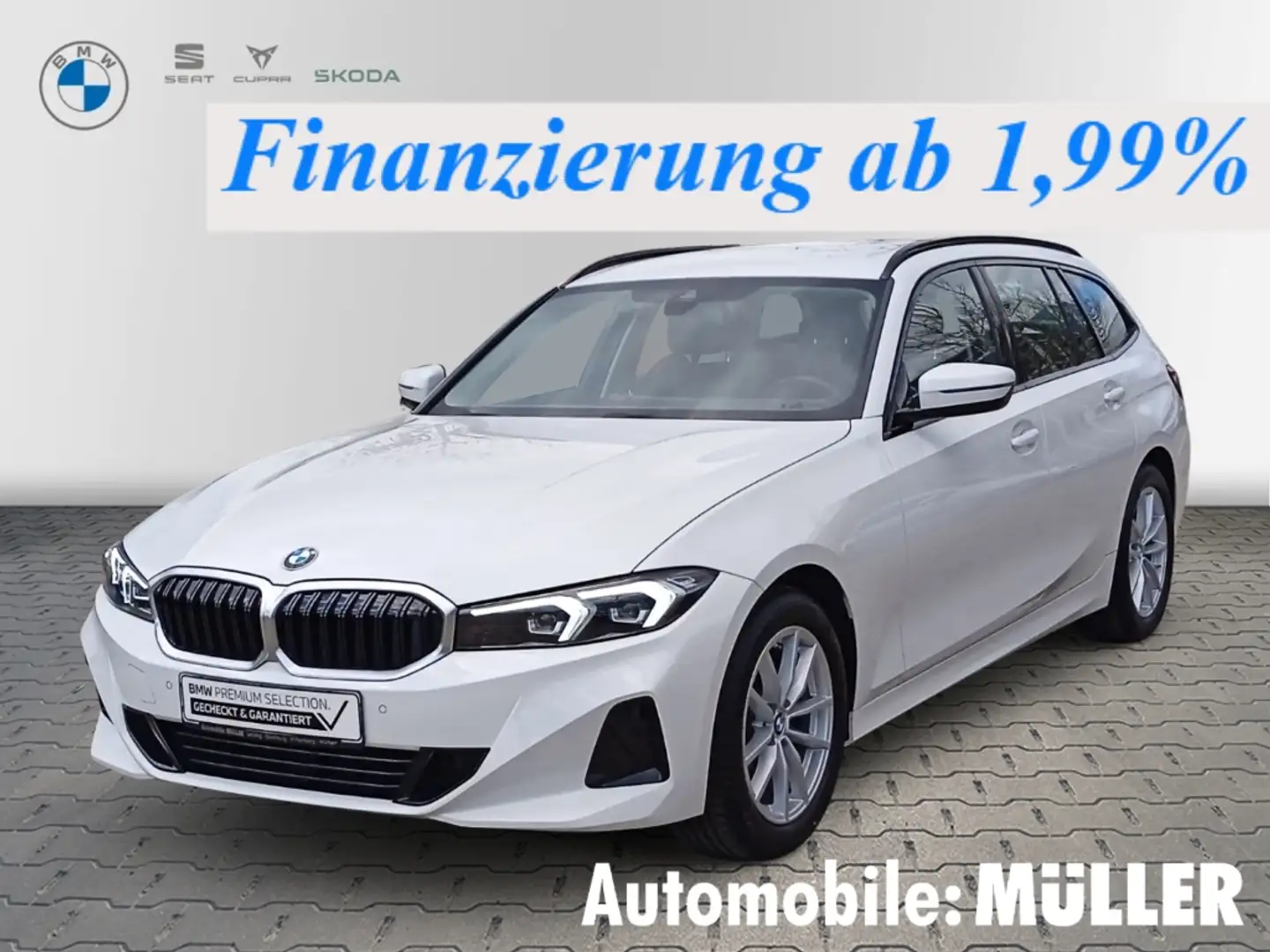 BMW 318 d Touring*Sportsitze*AHK*LED*DAB*Tempomat*PDC* Weiß - 1