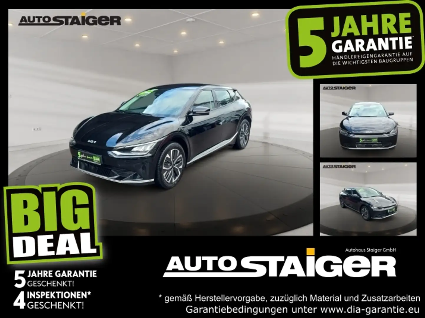 Kia EV6 Elektro 77,4kWh Batterie*Soundpaket*Wärmepum Zwart - 1