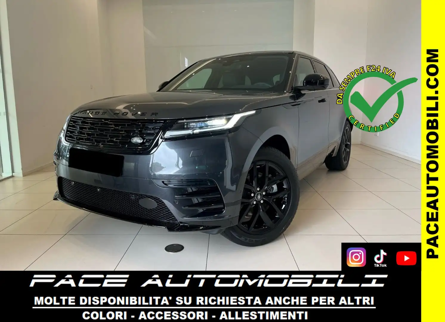 Land Rover Range Rover Velar NEW D200 SE R DYNAMIC R-DYNAMIC 20"SE TETTO BLACK Grigio - 1