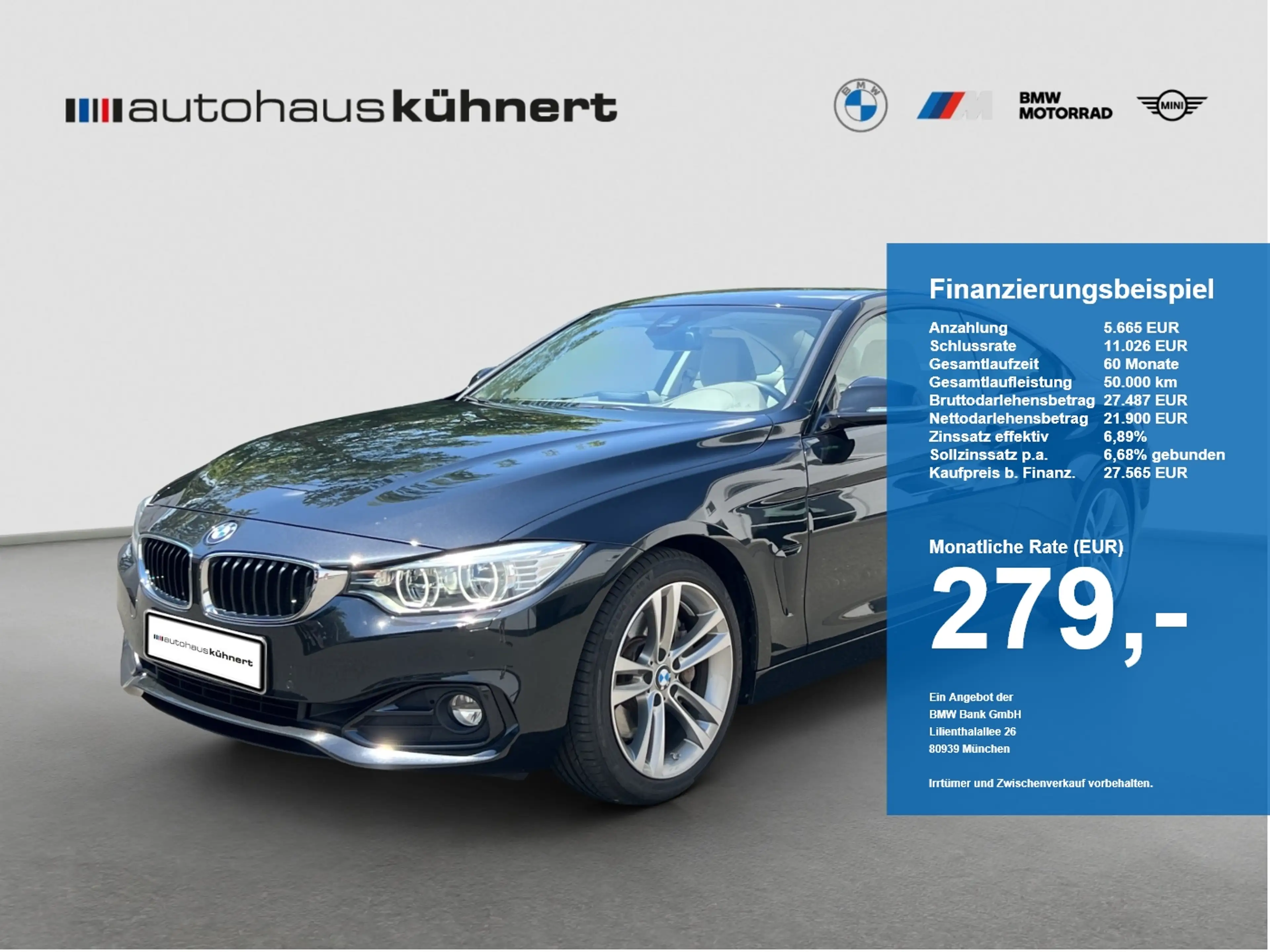 BMW 435 i Coupe SpurAss XEN HUD Navi ParkAss RFK Sportsitz