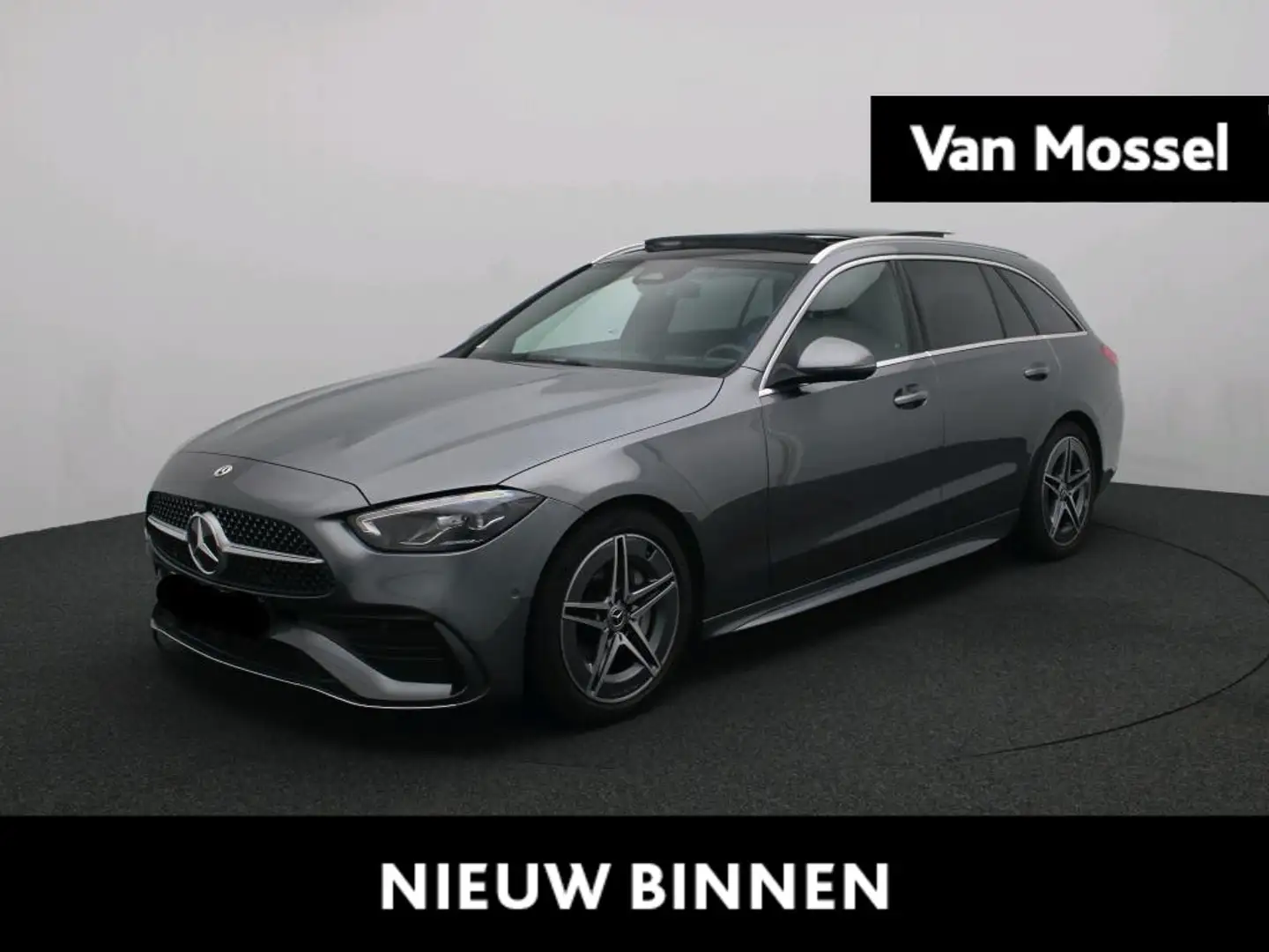 Mercedes-Benz C 180 Break AMG LINE + PANORAMISCH DAK + PTS + CAMERA + Grijs - 1