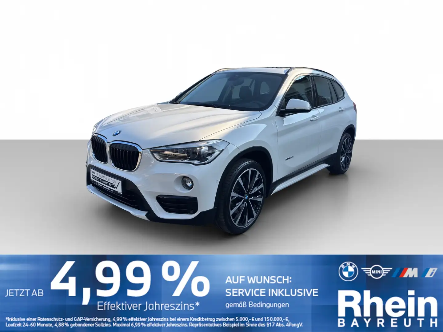 BMW X1 xDrive20d Sport Line Navi+ LED HUD GSD Alarm Navi+ Weiß - 1