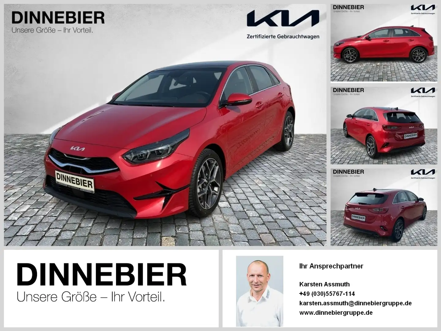 Kia Ceed / cee'd Ceed Spirit LED+Glasdach+Kamera+Navi+Keyless Rot - 1