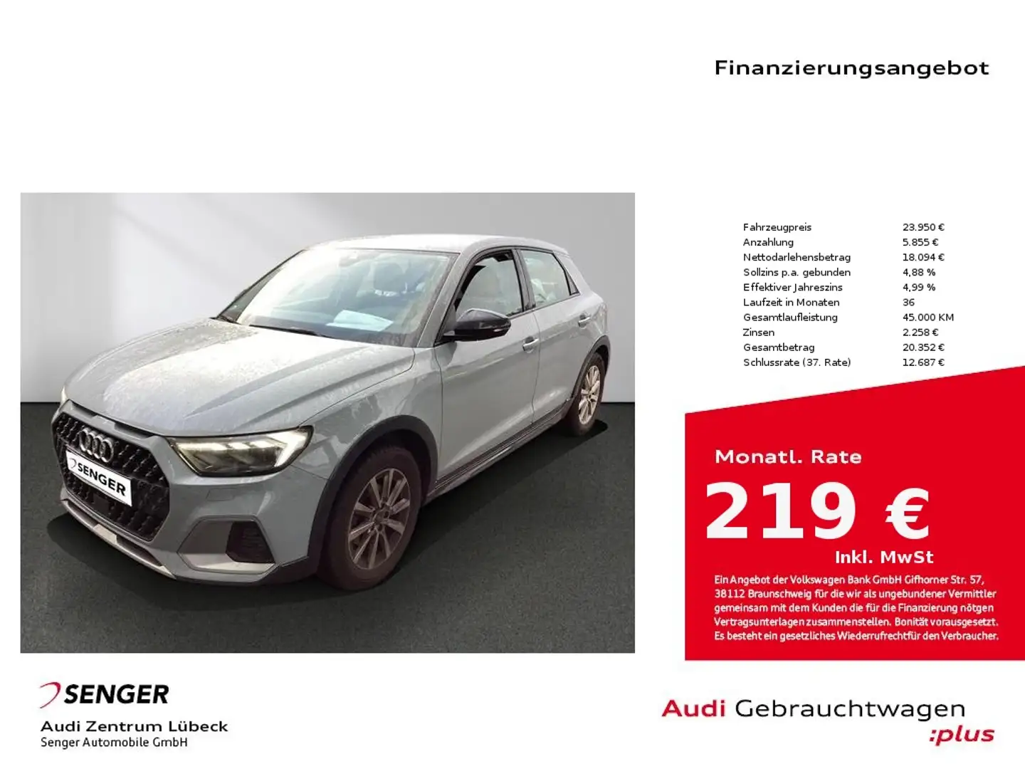 Audi A1 30 TFSI Allstreet S tronic Nav SHZ Virtual Grau - 1