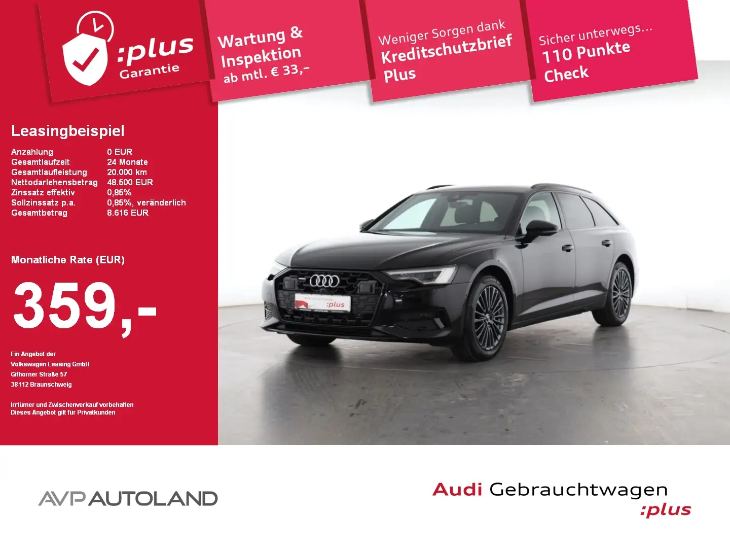 Audi A6 Avant 40 TDI quattro S tron. advanced MATRIX Schwarz - 1