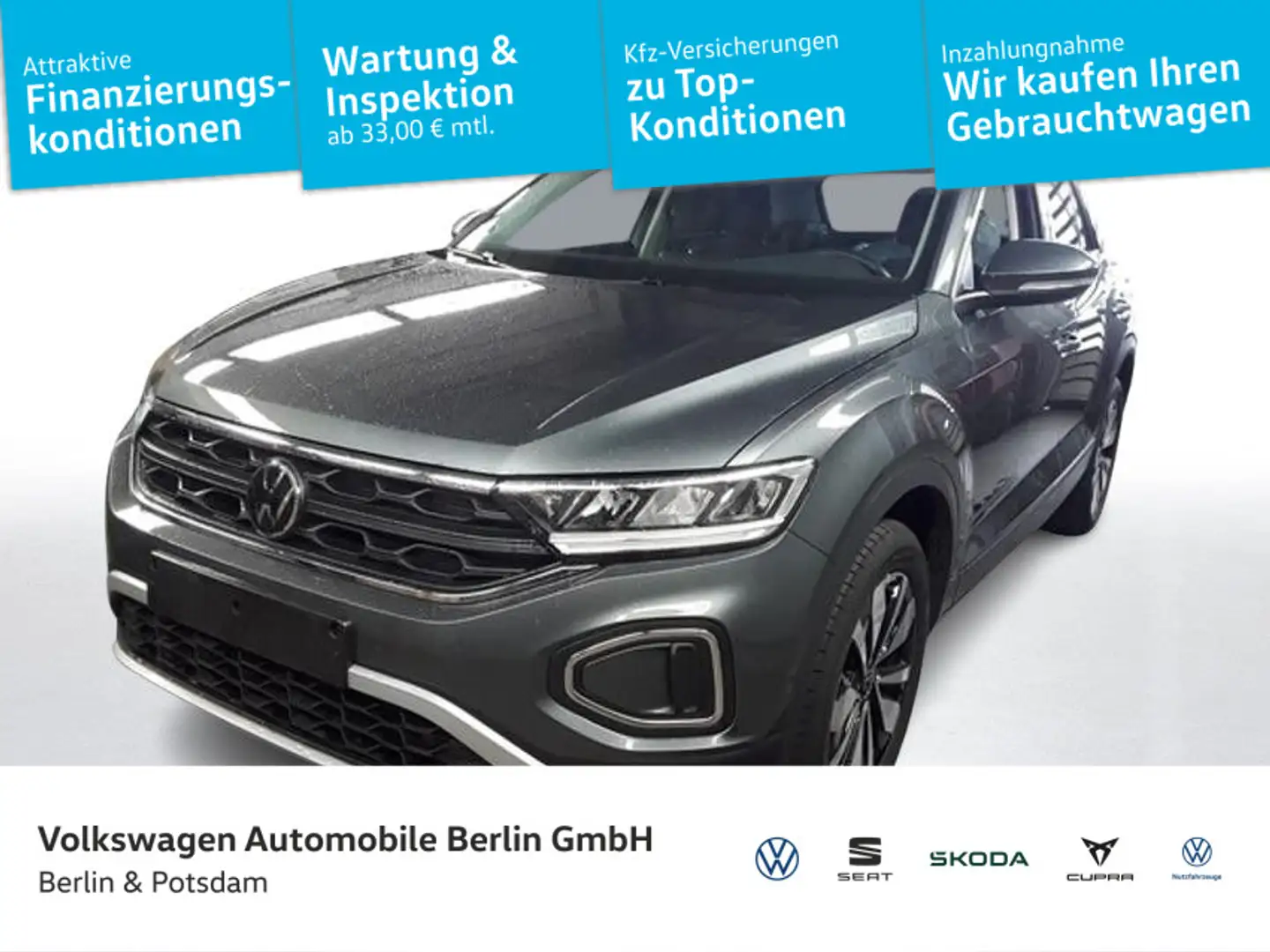 Volkswagen T-Roc 2.0 TDI DSG Move Navi LED 5J.Garantie Grau - 1