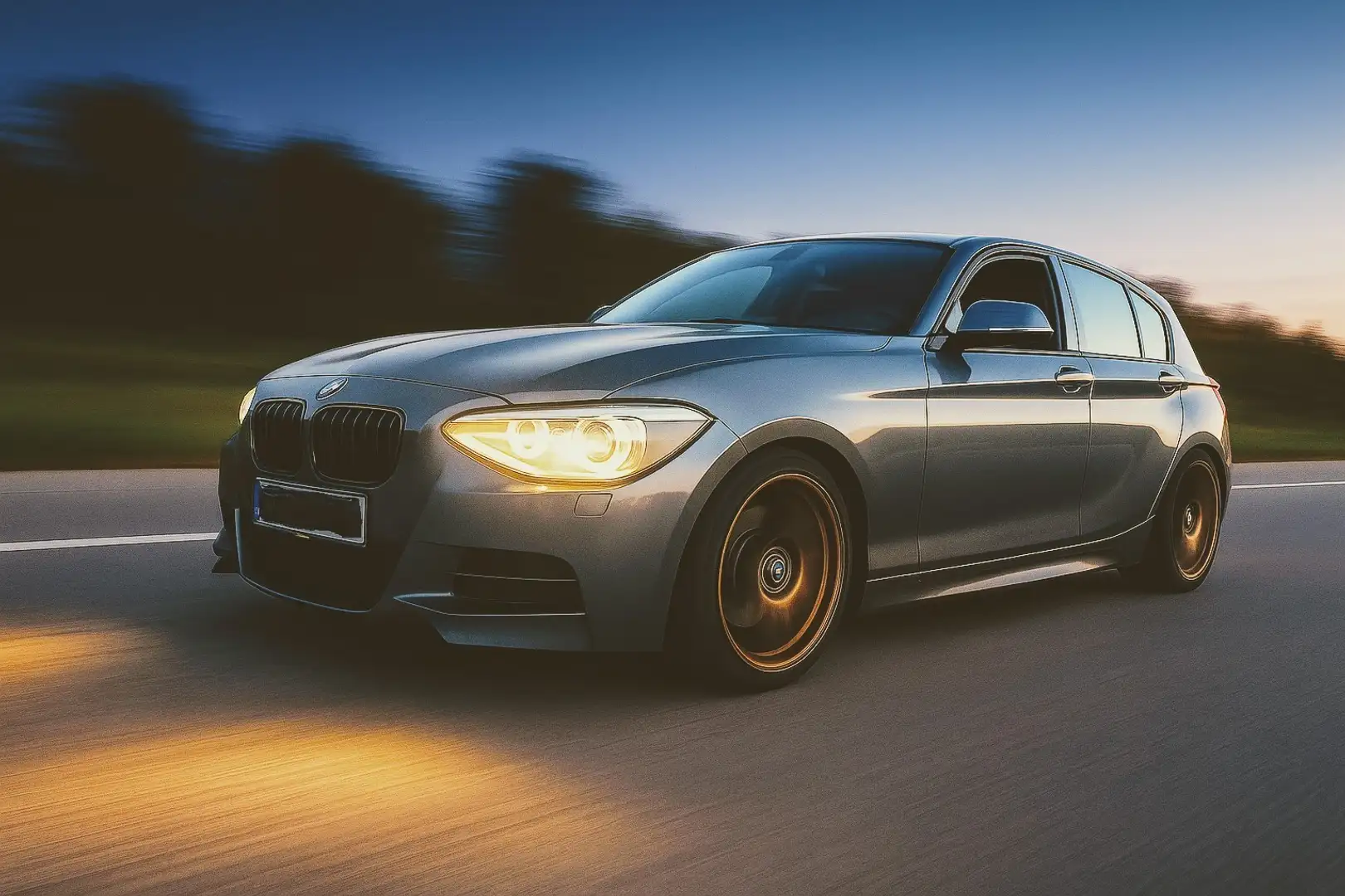 BMW 135 M135 i xDrive H&R Tuningwerk Rieger Grau - 1