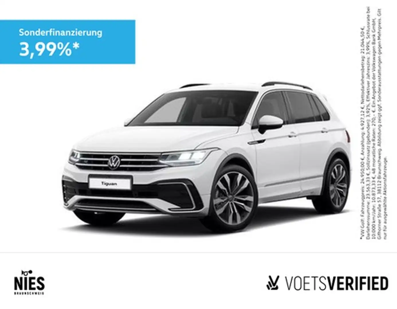 Volkswagen Tiguan R-Line 2.0 TDI DSG LED+App-Connect+ACC Weiß - 1