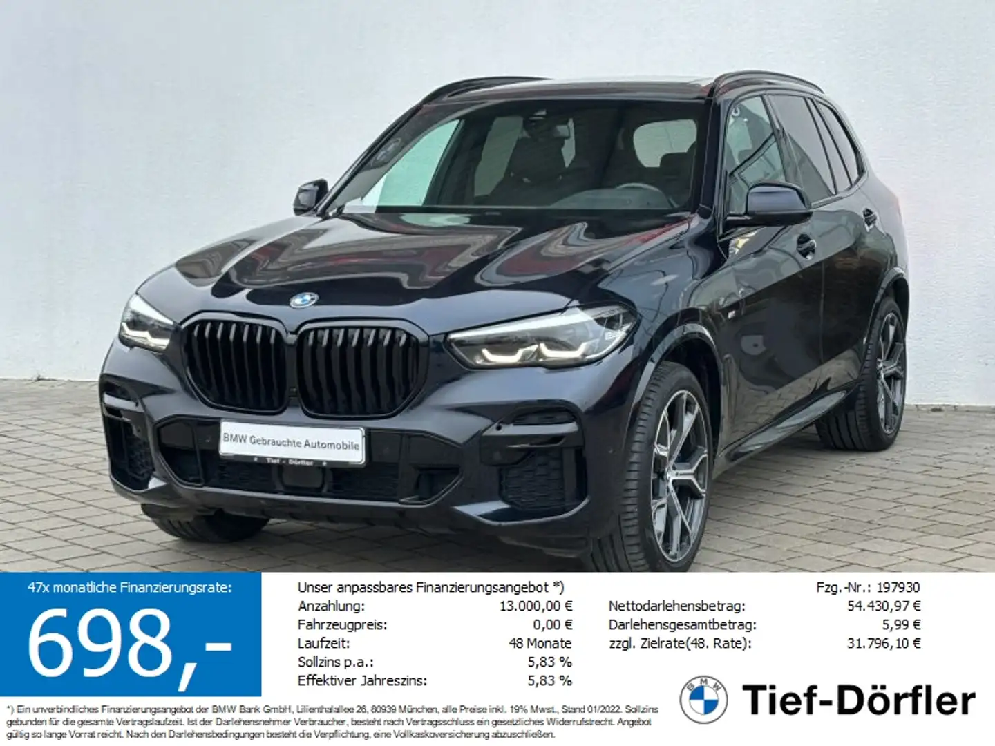BMW X5 xDrive30d SAG M Sport AHK/PANO/MEMO/CAM/PRIVA Nero - 1