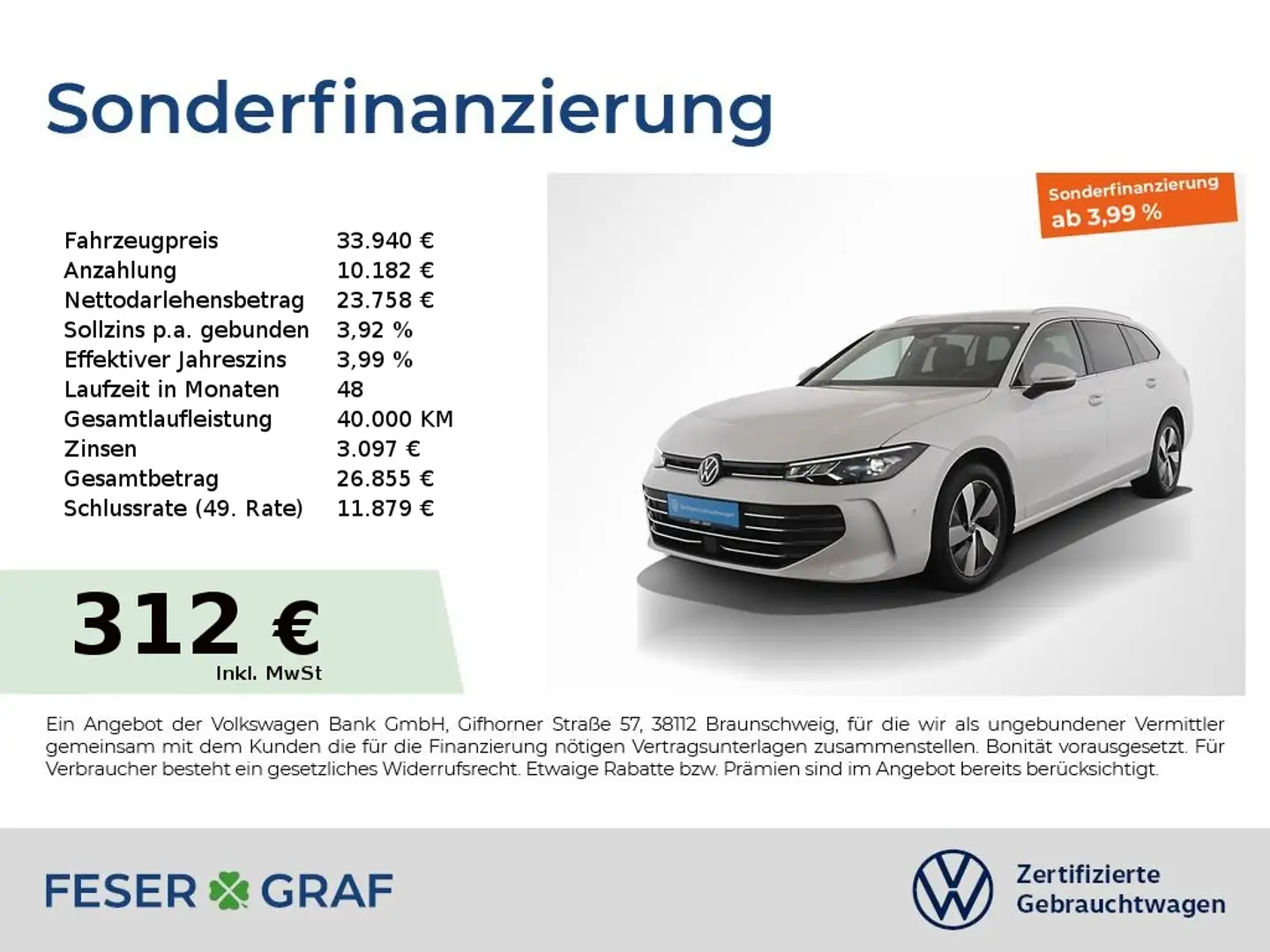 Volkswagen Passat Variant 1.5eTSI Business DSG AHK R-Kamera Weiß - 1