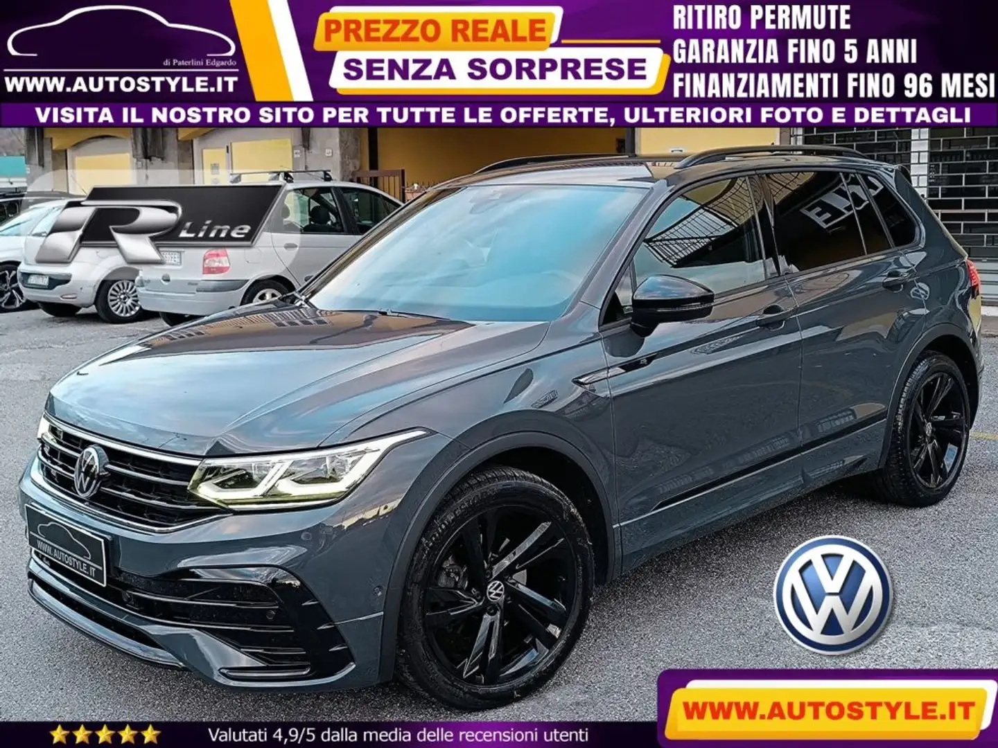 Volkswagen Tiguan 2.0 TDI R-LINE 150Cv DSG RLine BLACK STYLE Grigio - 1