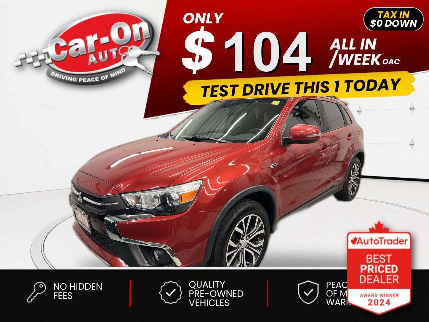 Red 2019 Mitsubishi RVR SUV / Crossover  Automatic