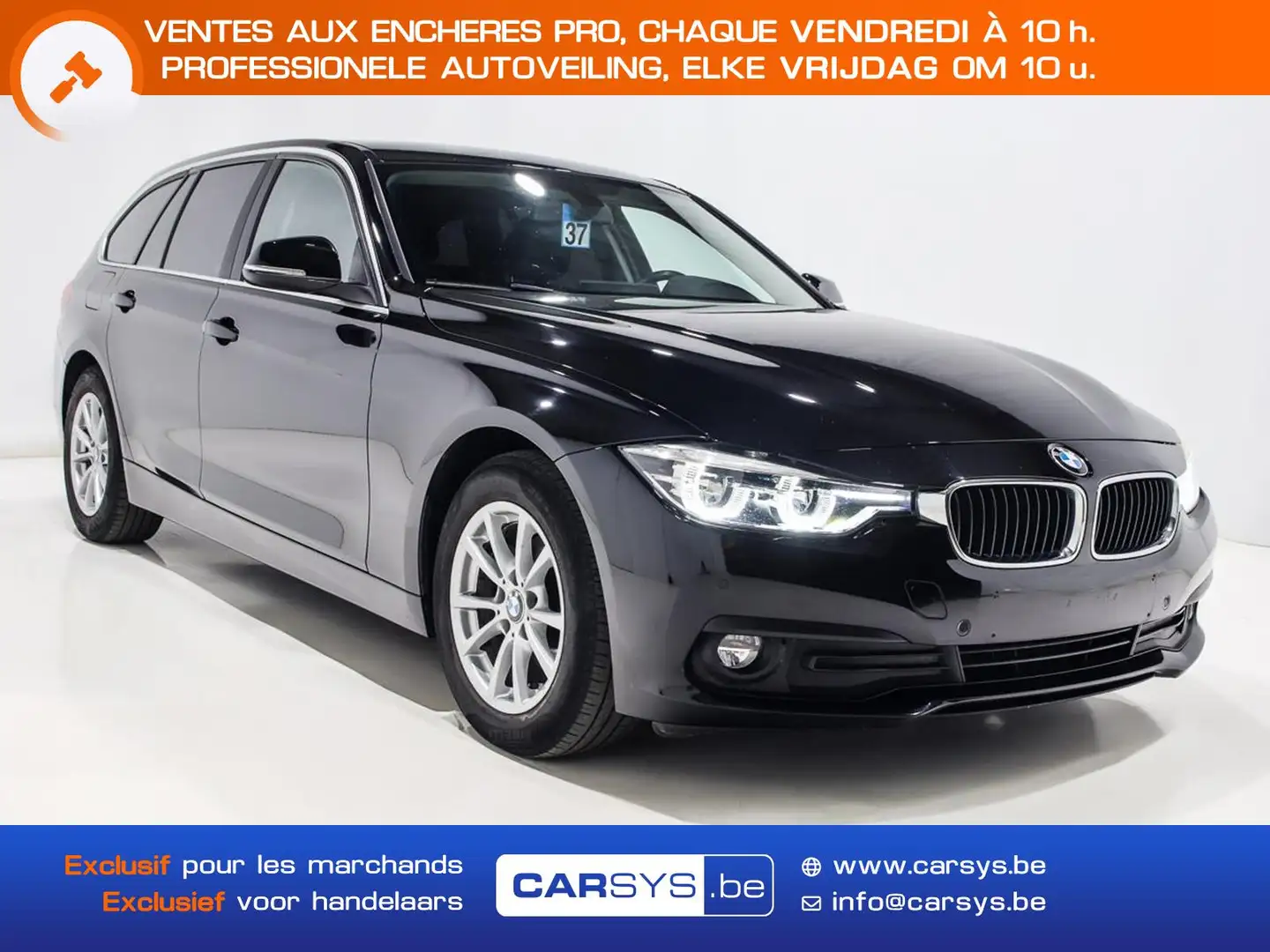 BMW 316 D TOURING JA16 - LED - CUIR  - GPS PRO Noir - 1