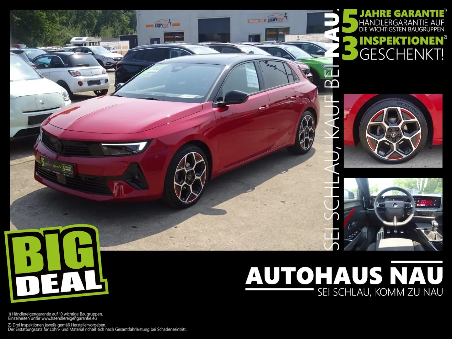 Opel Astra 1.2 Turbo GS Line Inspektionspaket BigDeal! Rot - 1