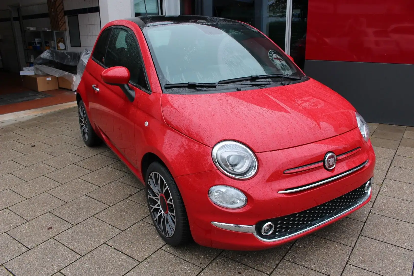 Fiat 500 Red 1.0 GSE Hybrid 16"/NAVI/GLASDACH/TECHPAK Rouge - 1