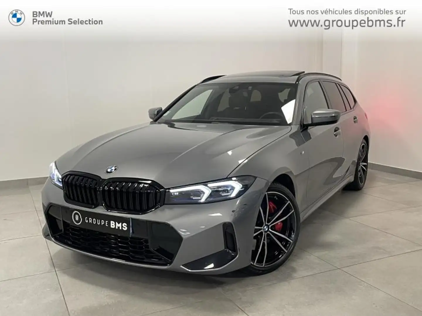 BMW 320 320dA xDrive 190ch M Sport Gris - 1
